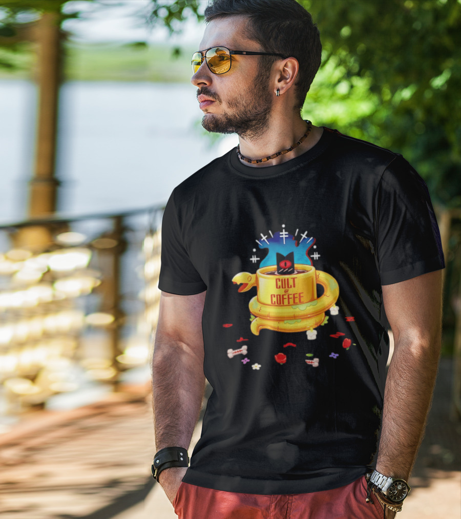 Cult Of Coffee Occult Snake Candle Witchcraft Cup T-Shirt