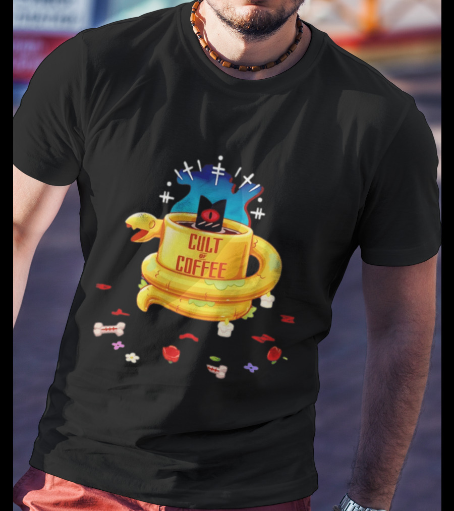 Cult Of Coffee Occult Snake Candle Witchcraft Cup T-Shirt
