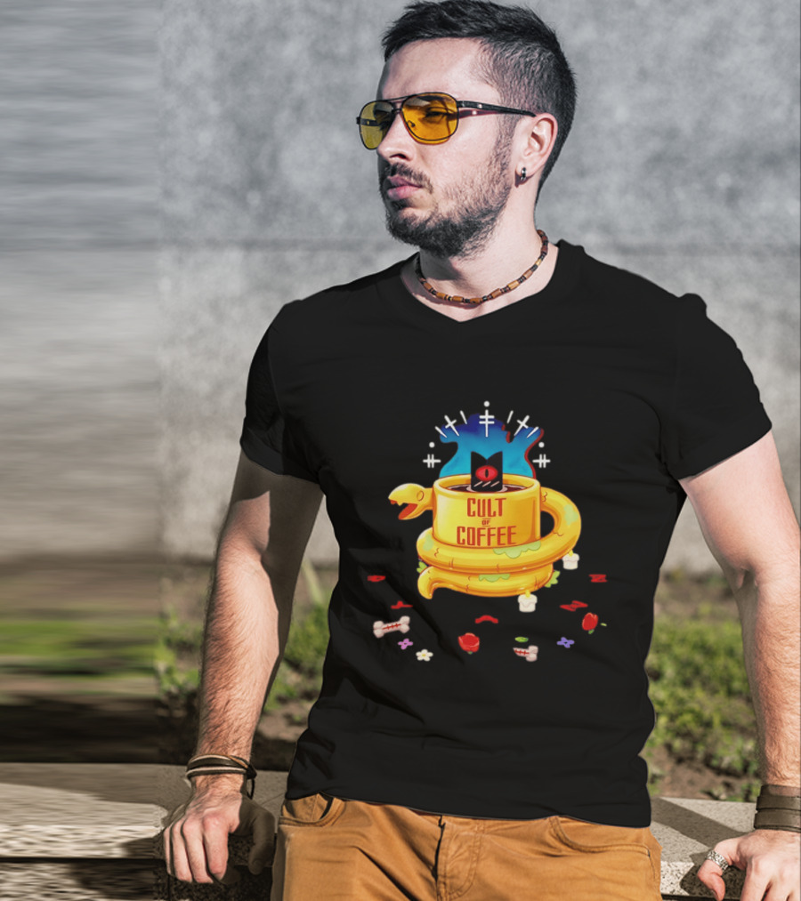 Cult Of Coffee Occult Snake Candle Witchcraft Cup T-Shirt