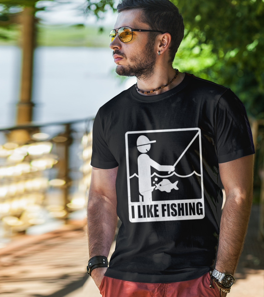 I Like Fishing Fisherman Angler Catching Fish T-Shirt