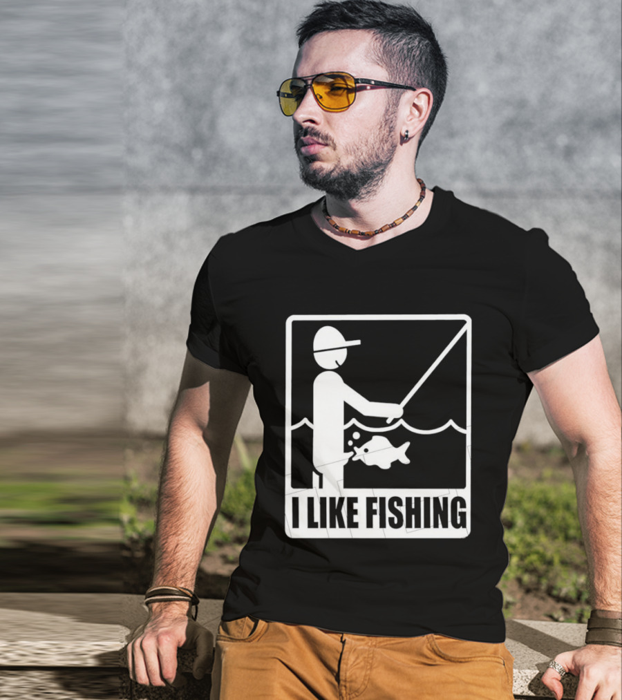 I Like Fishing Fisherman Angler Catching Fish T-Shirt