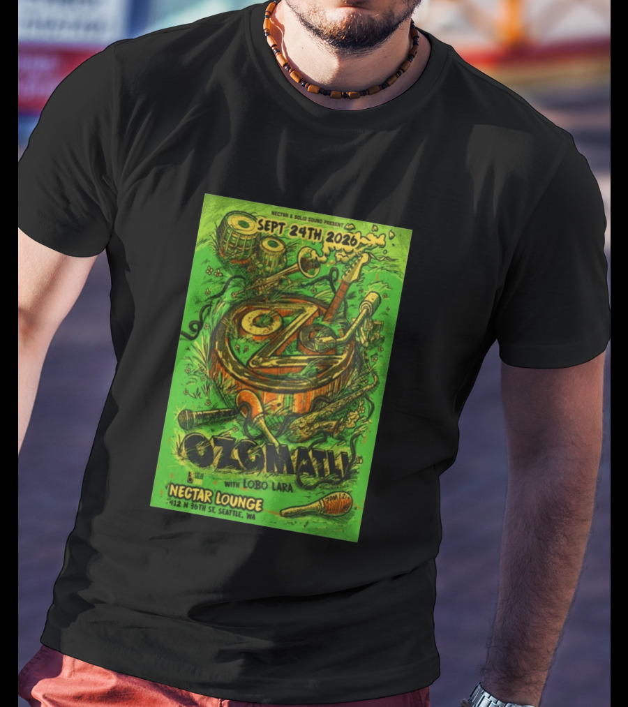 Ozomatli At Nectar Lounge Seattle With Lobo Lara September 24th 2026 T-Shirt