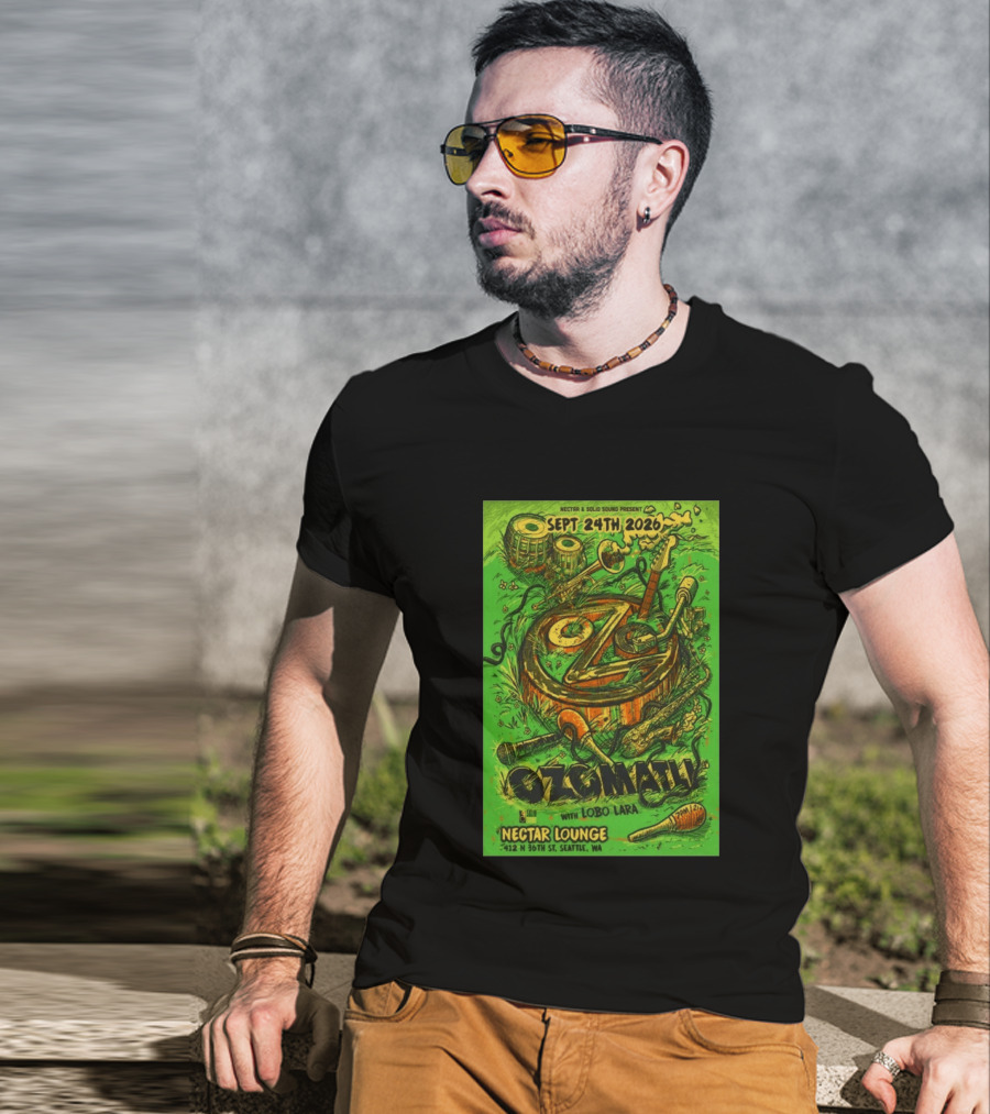 Ozomatli At Nectar Lounge Seattle With Lobo Lara September 24th 2026 T-Shirt