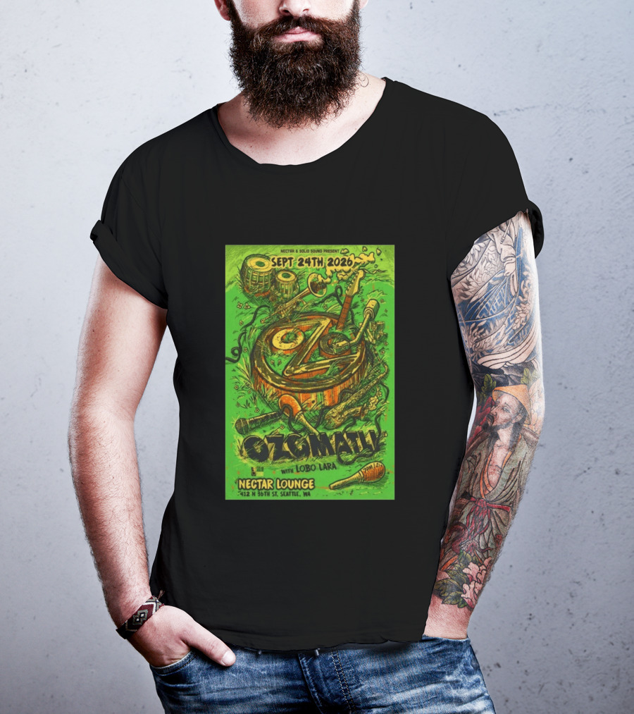 Ozomatli At Nectar Lounge Seattle With Lobo Lara September 24th 2026 T-Shirt