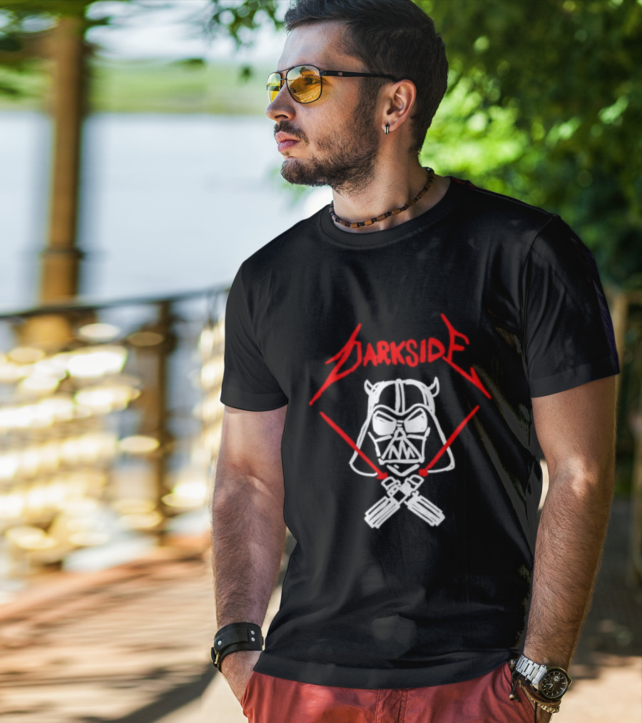 Darth Vader Join The Dark Side Metal Crossover Darkside Zwrocle Lightsabers T-Shirt