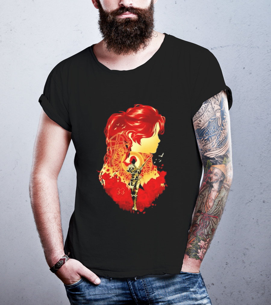 Paintress Expeditioner Red Haired Warrior Emblem 33 Discovery T-Shirt