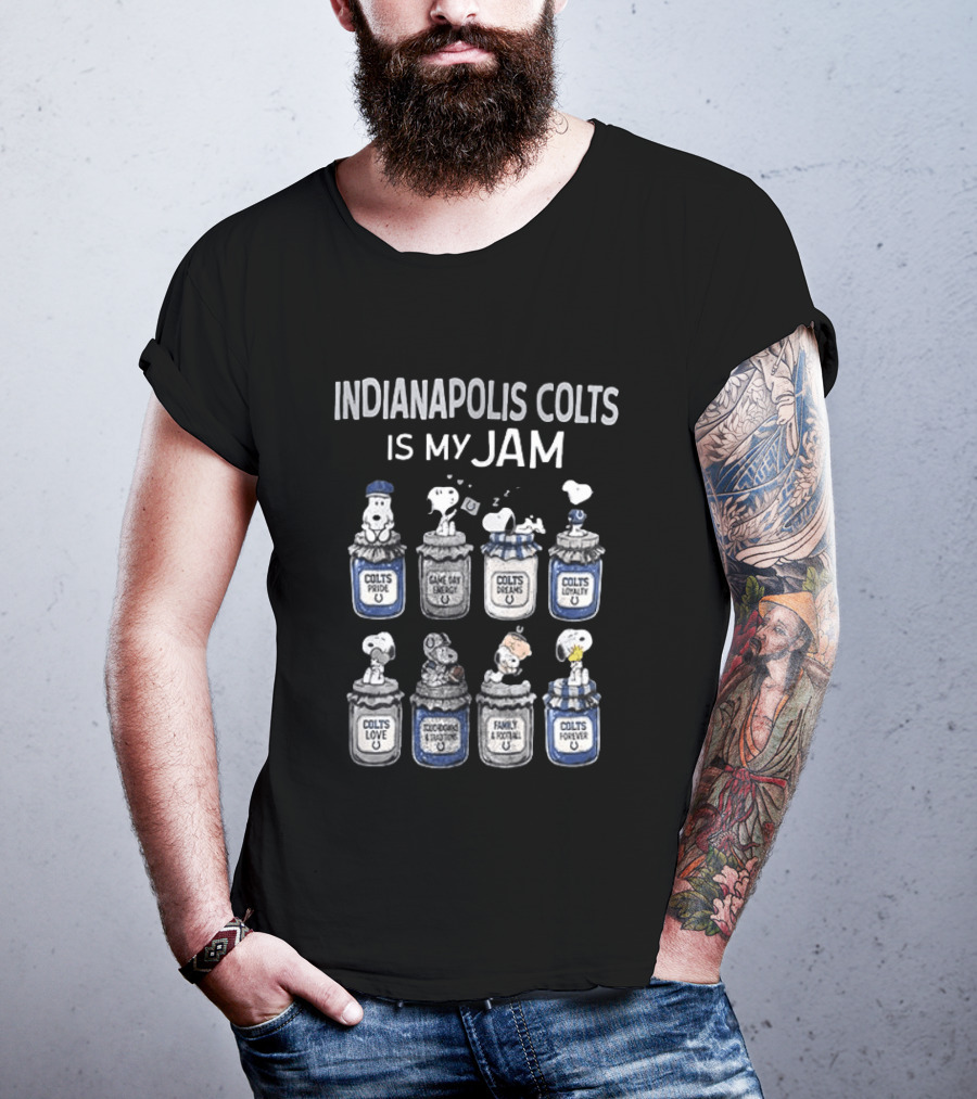 Indianapolis Colts Is My Jam Snoopy Colts Pride Family Forever T-Shirt