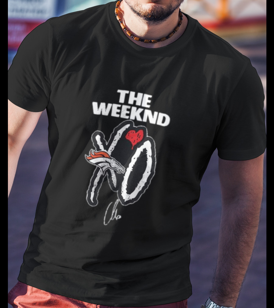 THE WEEKND XO Denver Broncos Collaboration T-Shirt