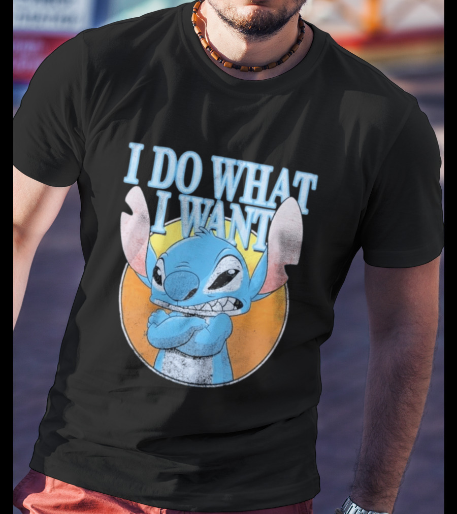 Disney Lilo And Stitch Men's Stitch I Do What I Want Vintage Look T-Shirt
