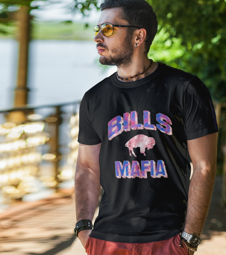 Bills Mafia Distressed Buffalo Bills Football T-Shirt