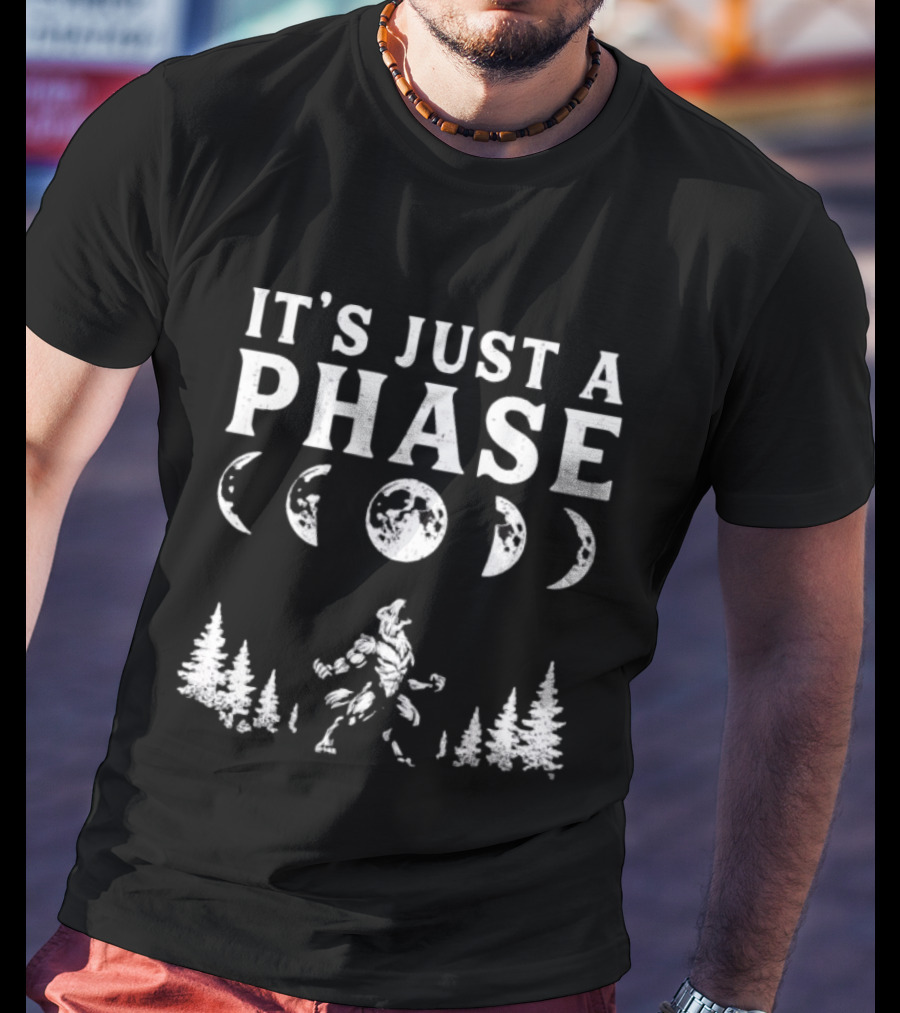 It's Just A Phase Moon Wolf Phases T-Shirt
