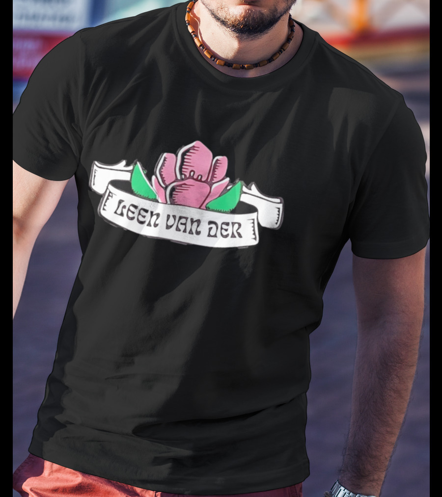 Leen Van Der Pink Flower Banner T-Shirt