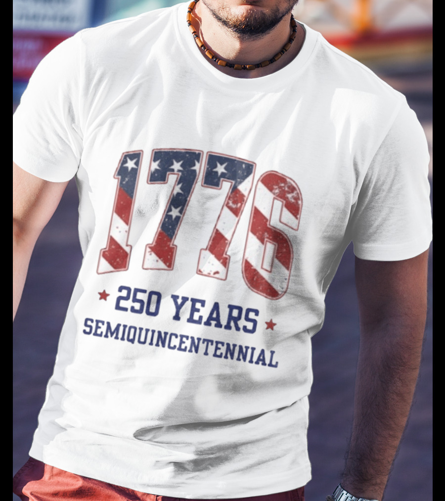 1776 250 Years Semiquincentennial American Flag Celebration T-Shirt
