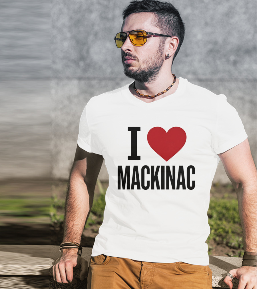 I Love Mackinac Michigan Travel Vacation T-Shirt
