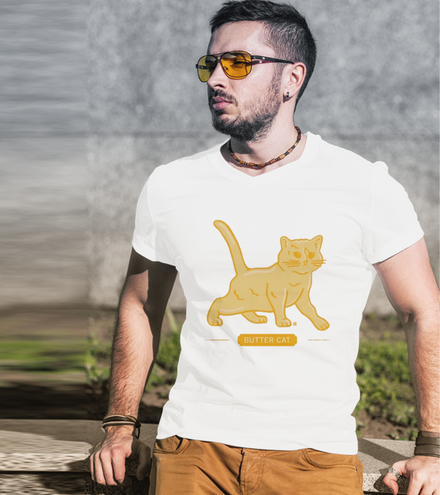 Butter Cat Animal Kitten Playful T-Shirt