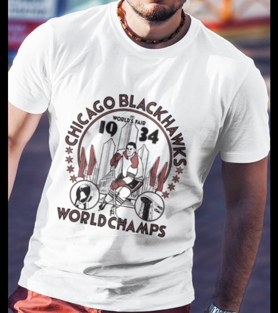 Chicago Blackhawks 1934 World Champs World's Fair Homage T-Shirt