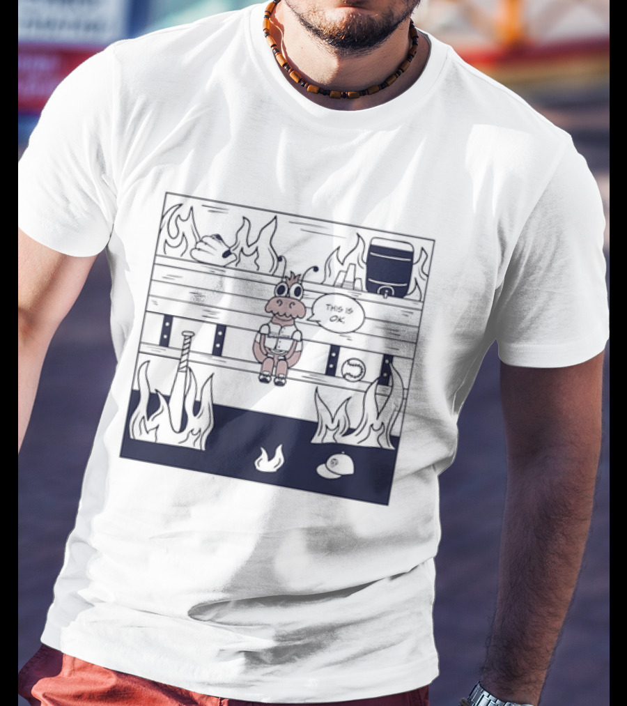 Philadelphia Phillies Baseball Meme This Is Fine T-Shirt