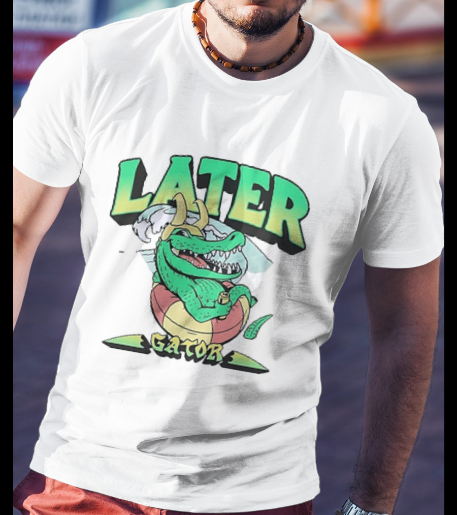 Later Gator Loki Alligator Marvel Disney Plus Floating Relaxation T-Shirt