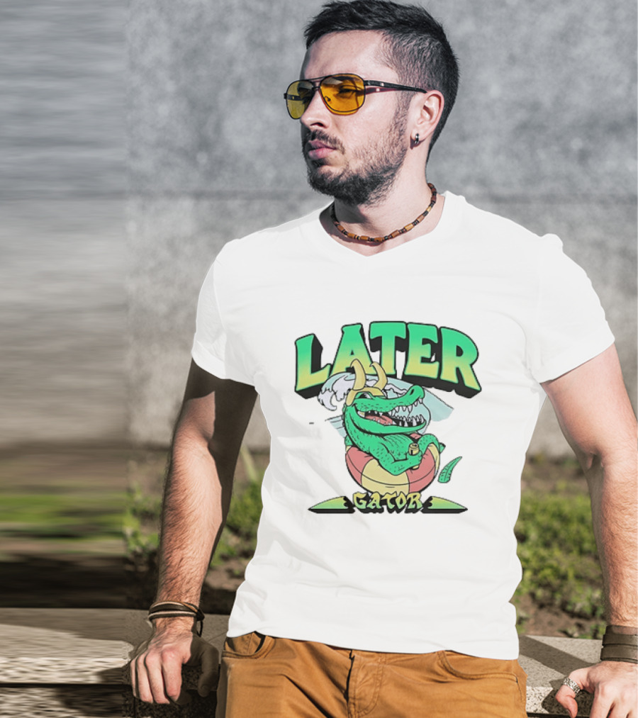 Later Gator Loki Alligator Marvel Disney Plus Floating Relaxation T-Shirt