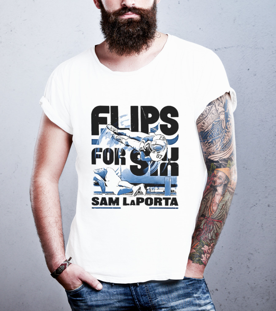 Sam Laporta Flips For Six Detroit Football T-Shirt