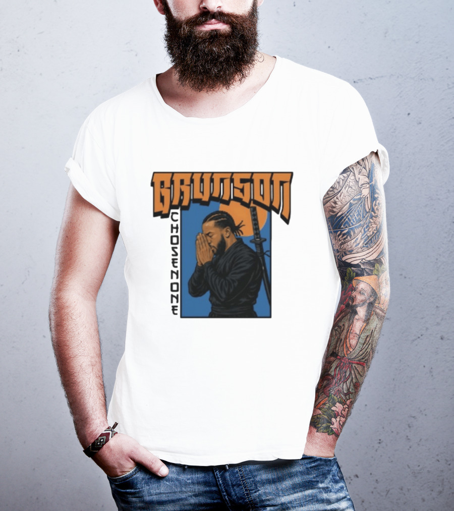 Brunson Chosen One Samurai Style Meditation And Sword T-Shirt
