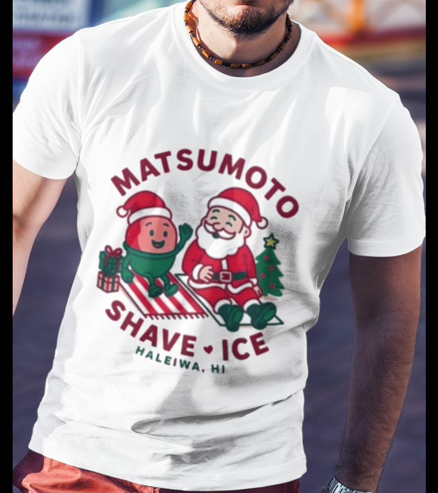 Matsumoto Shave Ice Christmas Haleiwa HI Santa Holiday 2025 T-Shirt