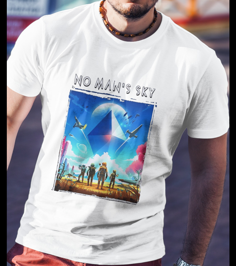 No Man's Sky Adventure With Spacecrafts And Explorers T-Shirt