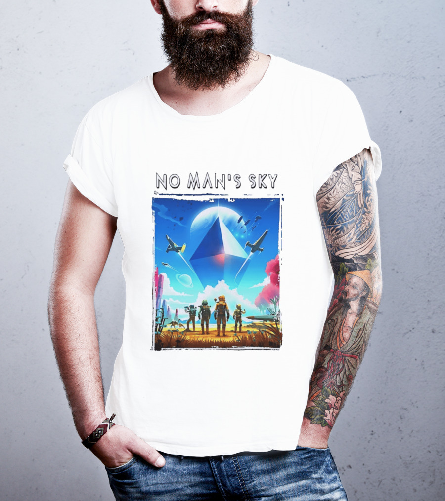 No Man's Sky Adventure With Spacecrafts And Explorers T-Shirt