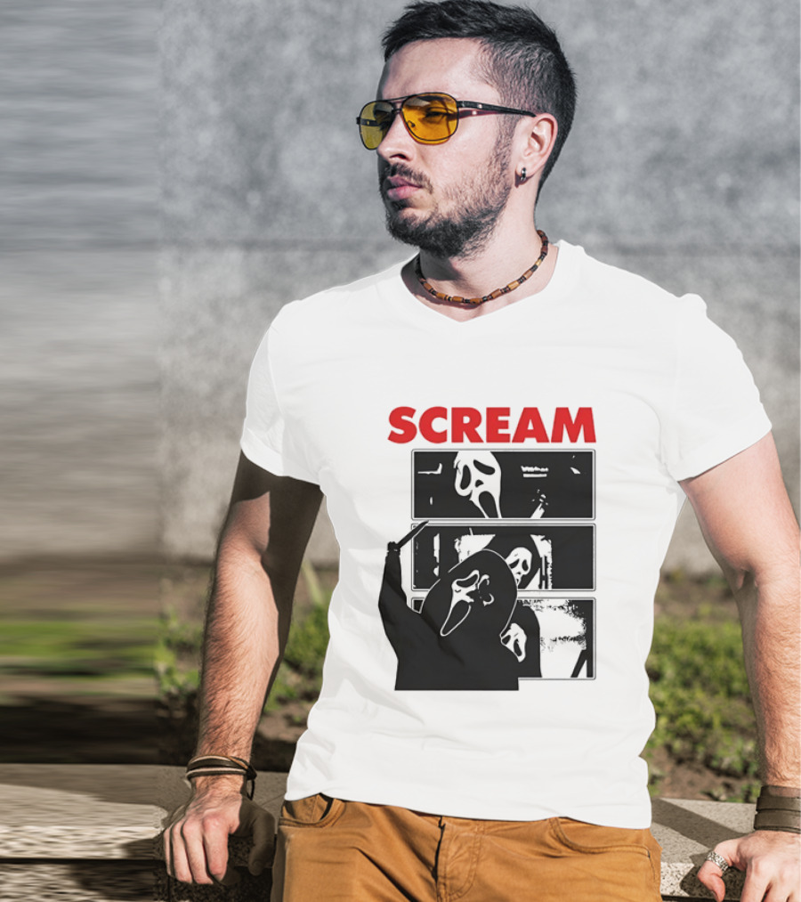 Scream Ghostface Slasher Horror Movie 90s T-Shirt