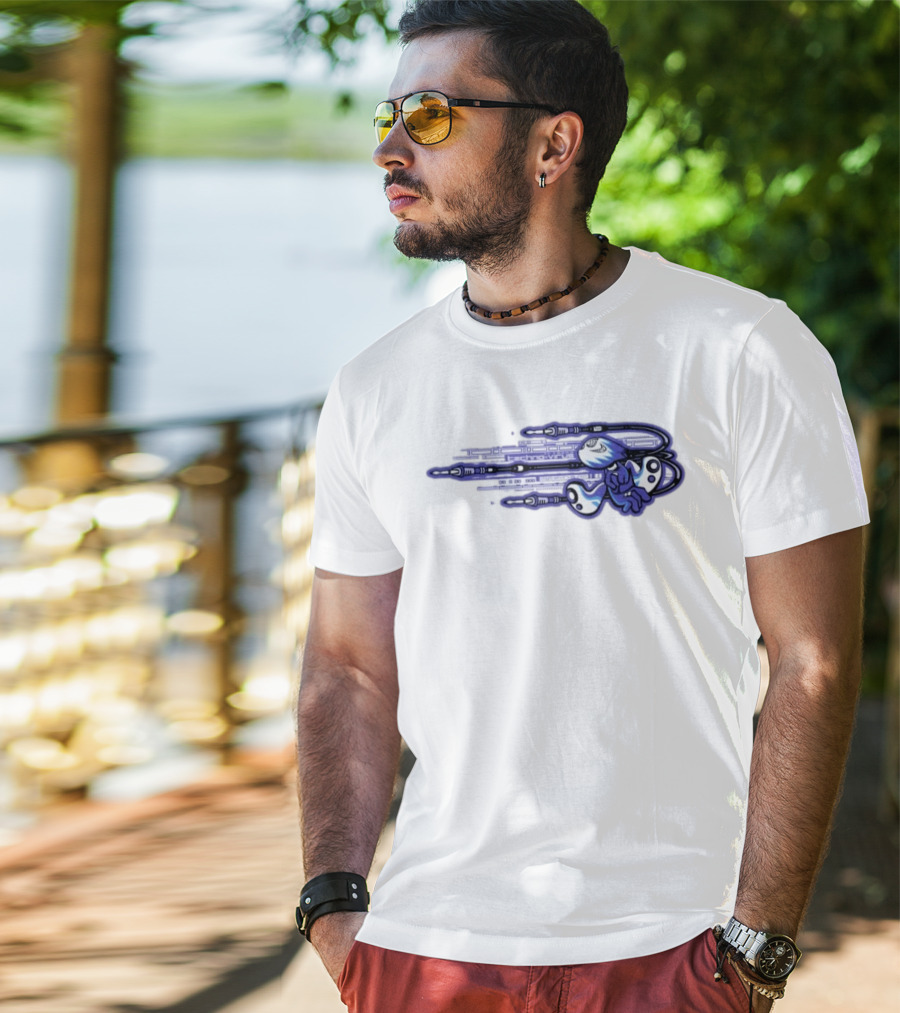 Techno Virus Digitalvirus No1 Cyber Character With Circuit T-Shirt