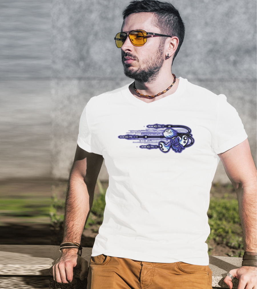 Techno Virus Digitalvirus No1 Cyber Character With Circuit T-Shirt