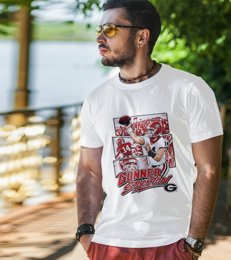 Gunner Stockton Georgia Bulldogs Football Player 14 T-Shirt