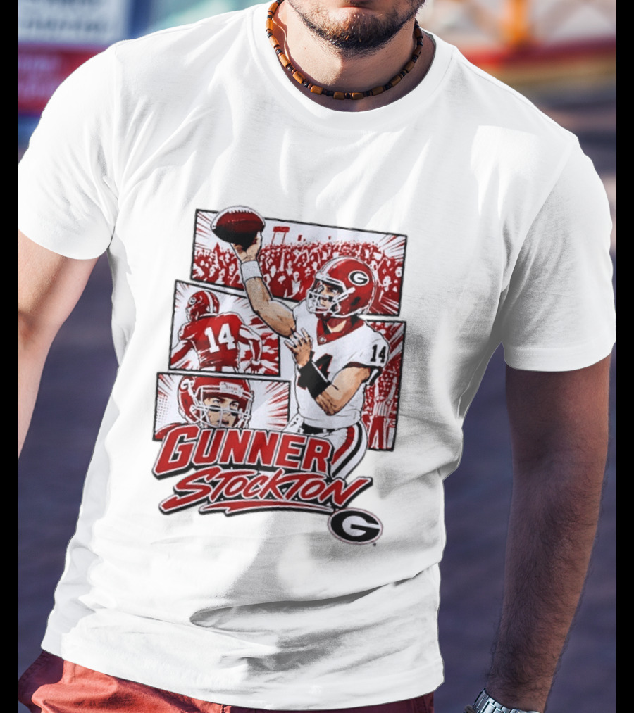 Gunner Stockton Georgia Bulldogs Football Player 14 T-Shirt