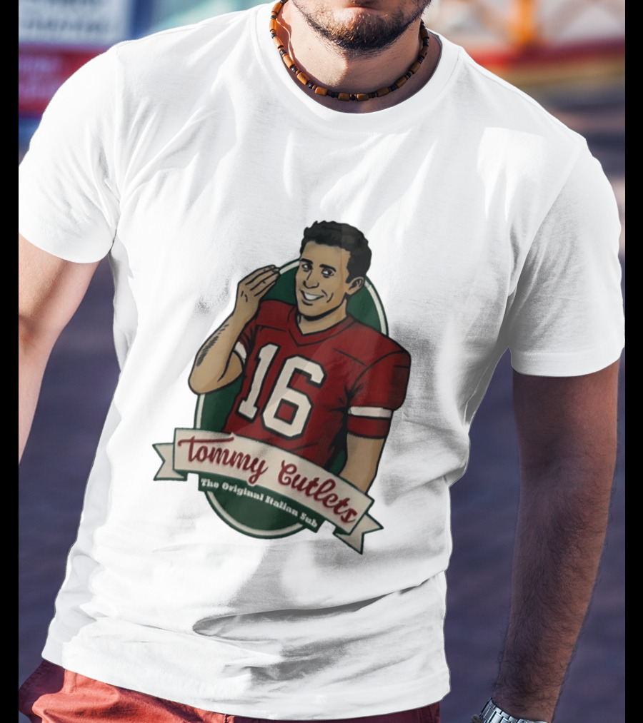 Tommy DeVito 16 Football Jersey Tommy Cutlets The Original Italian Sub T-Shirt