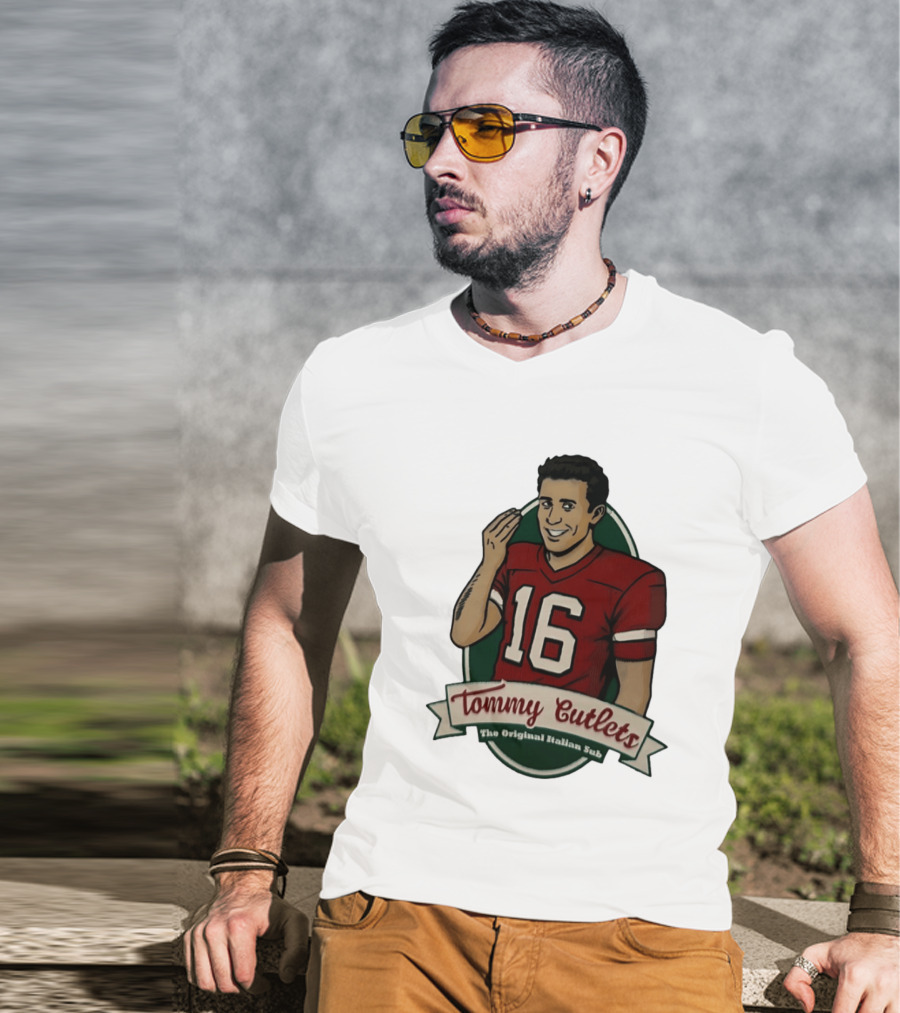 Tommy DeVito 16 Football Jersey Tommy Cutlets The Original Italian Sub T-Shirt