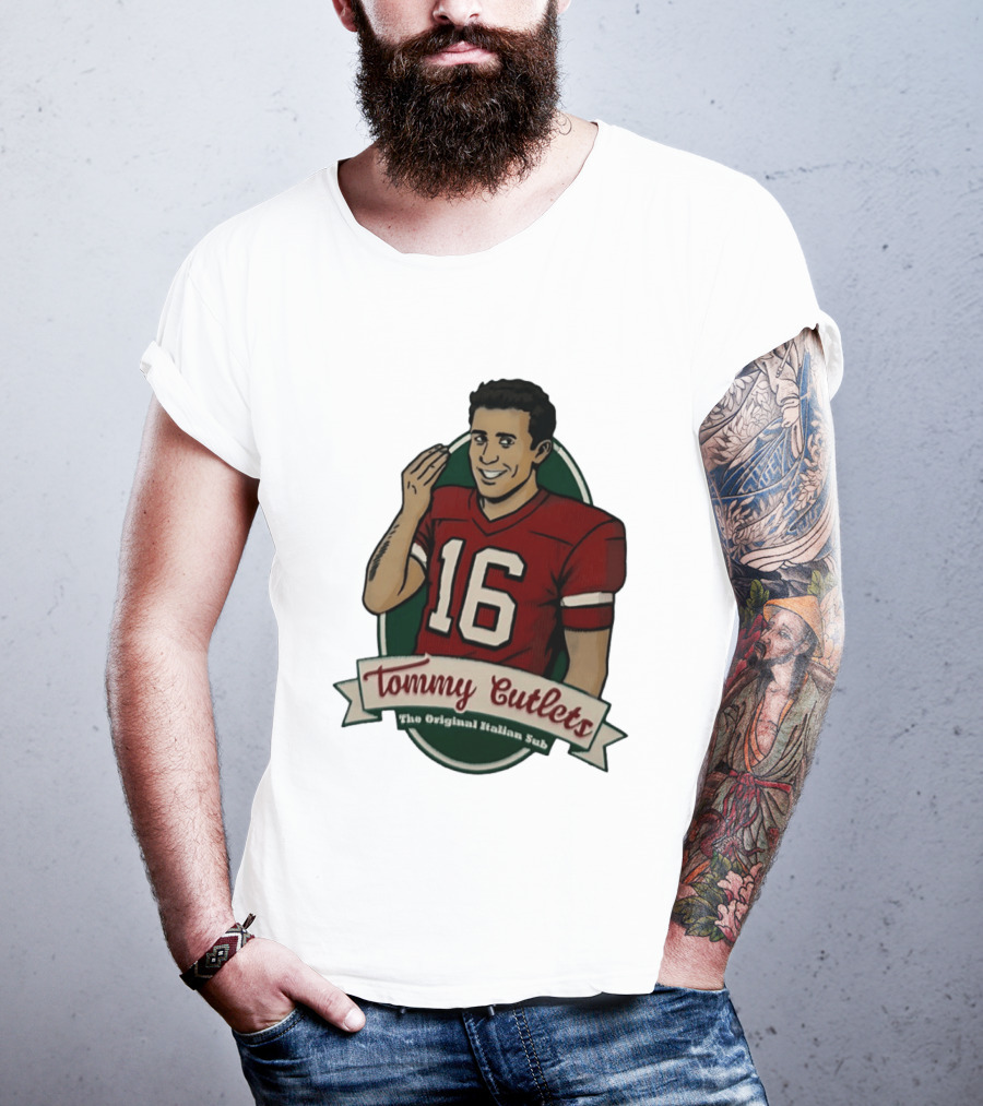 Tommy DeVito 16 Football Jersey Tommy Cutlets The Original Italian Sub T-Shirt