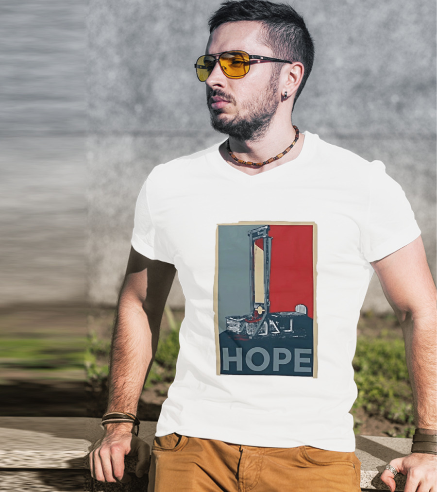 Hope Guillotine Vintage Style Political Icon Concept T-Shirt