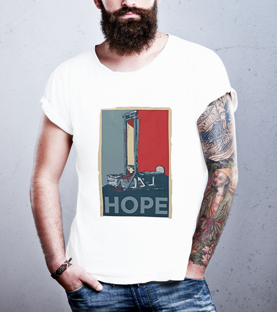 Hope Guillotine Vintage Style Political Icon Concept T-Shirt