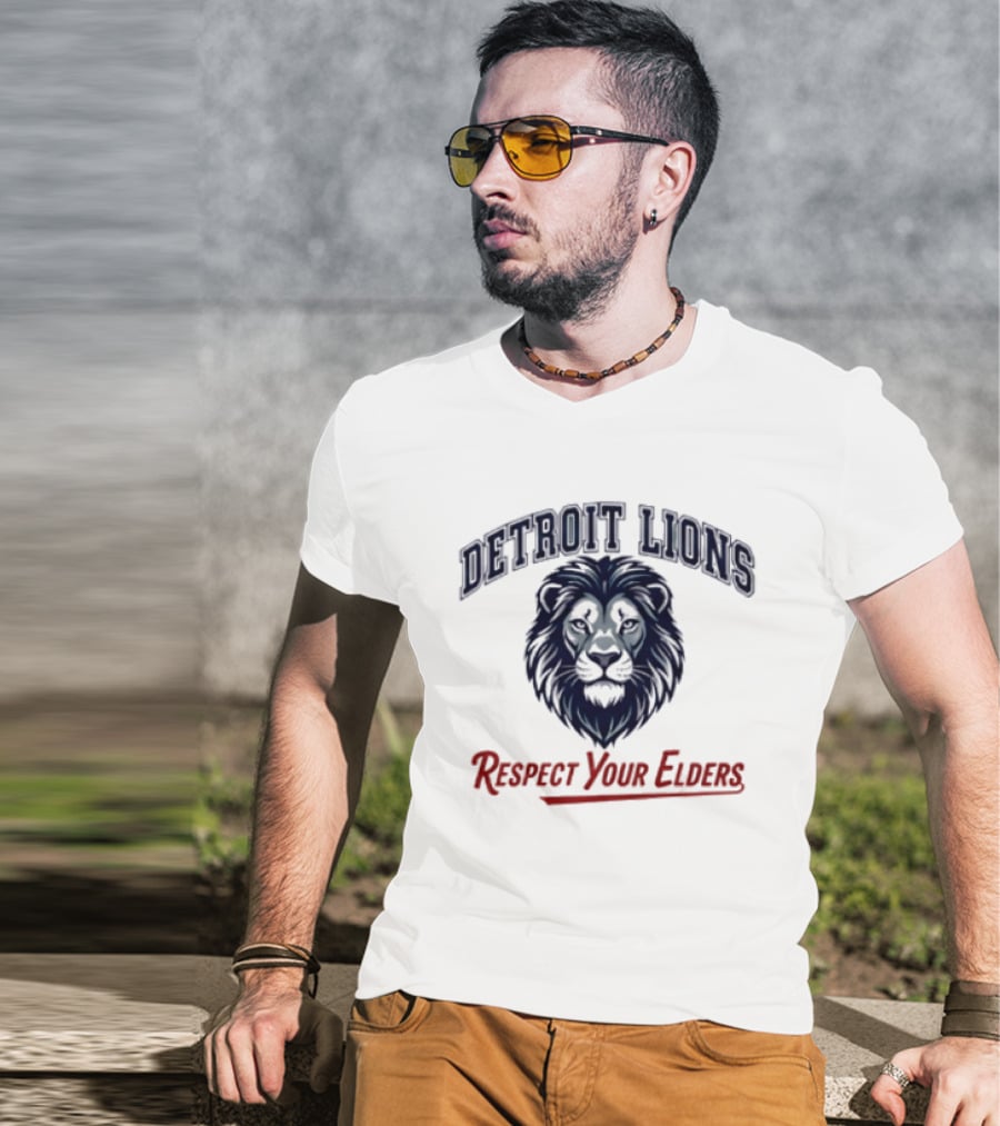 Detroit Lions Respect Your Elders T-Shirt