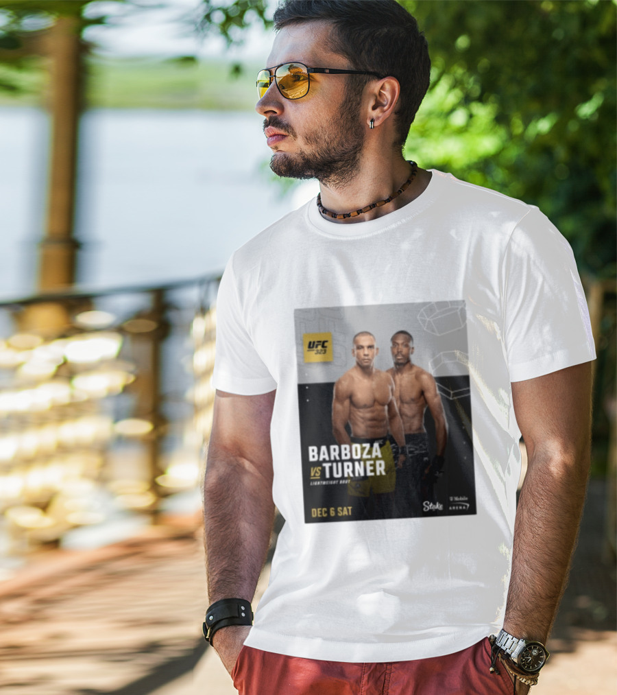 UFC 323 Barboza Vs Turner Lightweight Bout December 6 Sat 2025 Mobile Arena T-Shirt