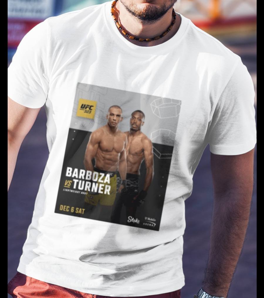 UFC 323 Barboza Vs Turner Lightweight Bout December 6 Sat 2025 Mobile Arena T-Shirt