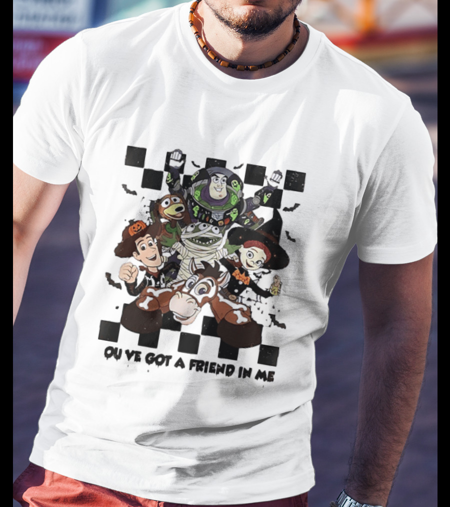 Toy Story Halloween Mashup You've Got A Friend In Me Buzz Woody Jessie Slinky Bullseye T-Shirt