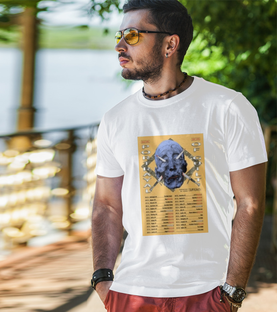 Portrayal Of Guilt Europe Tour 2025 Featuring Deafheaven Dates And Locations T-Shirt