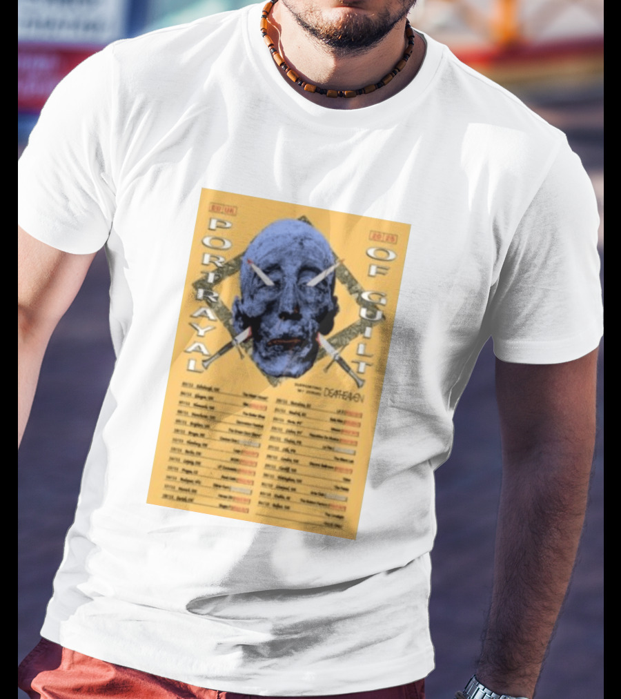 Portrayal Of Guilt Europe Tour 2025 Featuring Deafheaven Dates And Locations T-Shirt