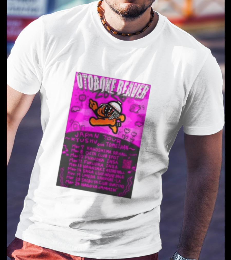 Otoboke Beaver Japan Tour 2026 Kyushu Tomiehan Kagoshima Oita Fukuoka Nagasaki Saga Umeda Shibuya Nagoya T-Shirt
