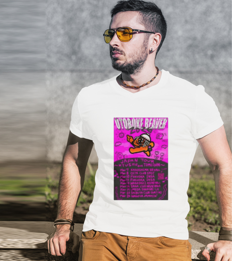 Otoboke Beaver Japan Tour 2026 Kyushu Tomiehan Kagoshima Oita Fukuoka Nagasaki Saga Umeda Shibuya Nagoya T-Shirt