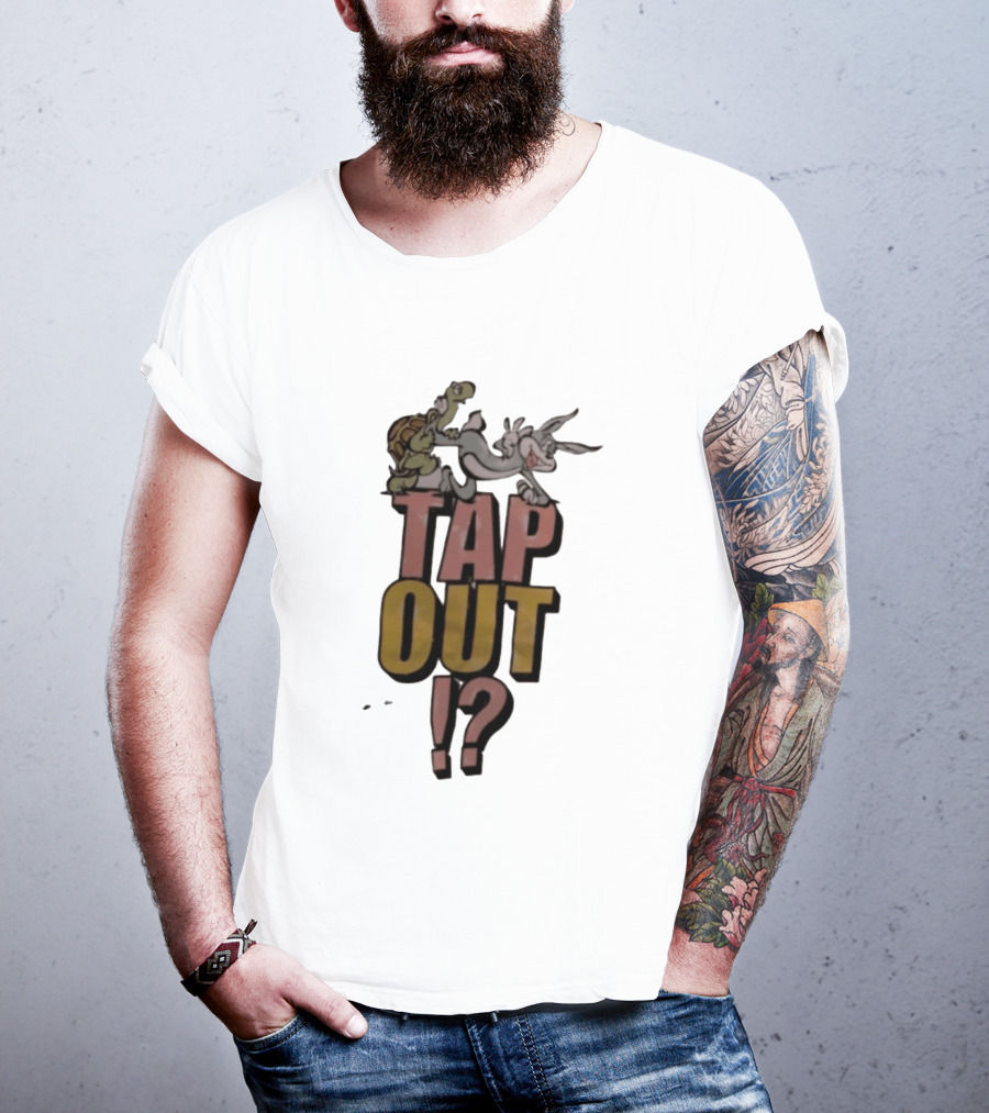 Turtle And Rabbit Tap Out Wrestling Match Showdown T-Shirt