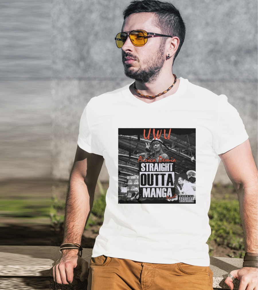 UWU Airica Demia Straight Outta Manga Panel Parental Explicit Fan Service T-Shirt