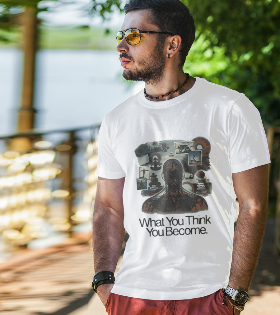 What You Think You Become Meditation Mindset Your Thoughts Shape Your Peace T-Shirt