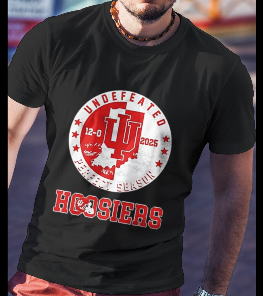Indiana Hoosiers 12 0 Undefeated 2025 Perfect Season T-Shirt